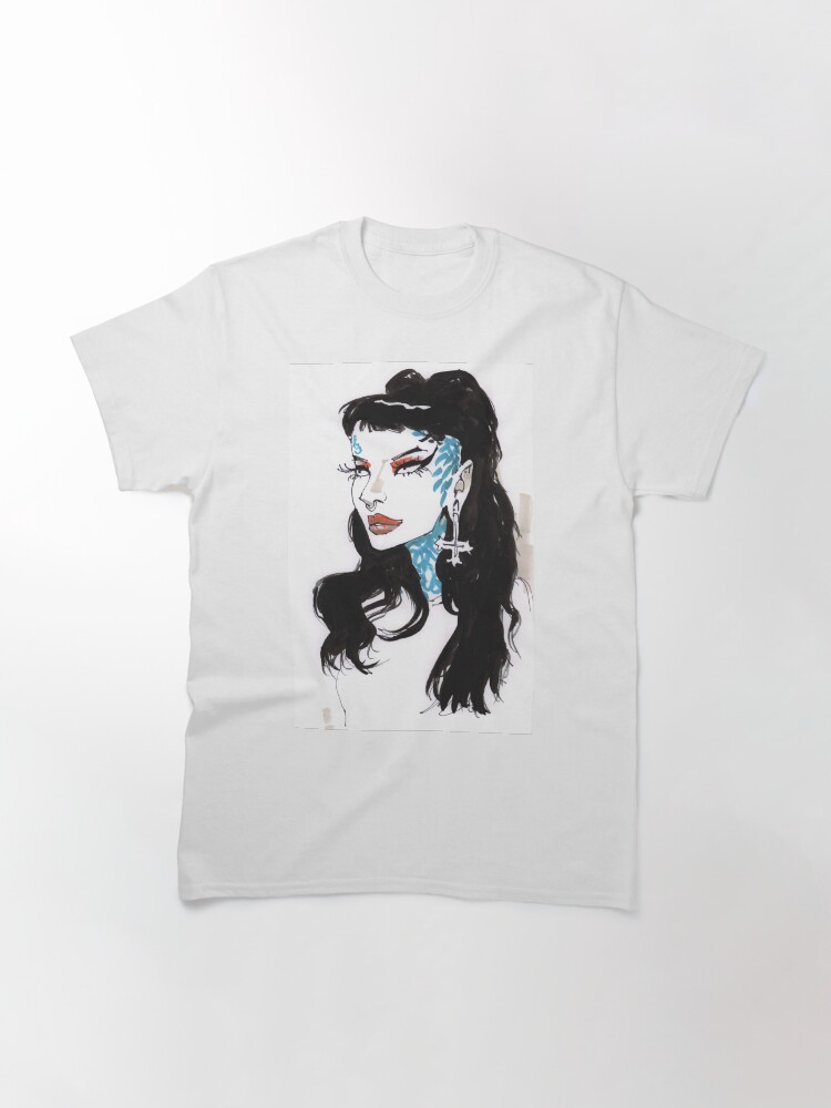Thumbnail 3 of 7, Classic T-Shirt, Satanic Mullet designed and sold by MrChuckles.