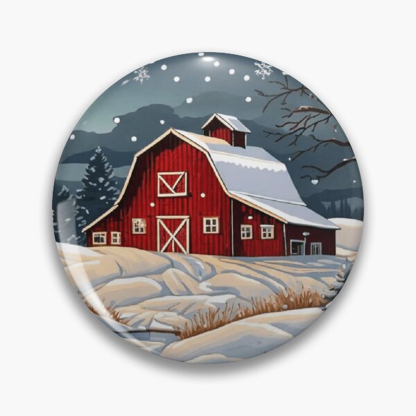 Artikelvorschau, Red Barn Winter entworfen und verkauft von TelaGreenberg.