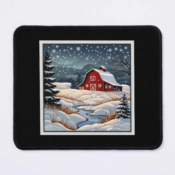 Item preview, Red Barn Winter designed and sold by TelaGreenberg.