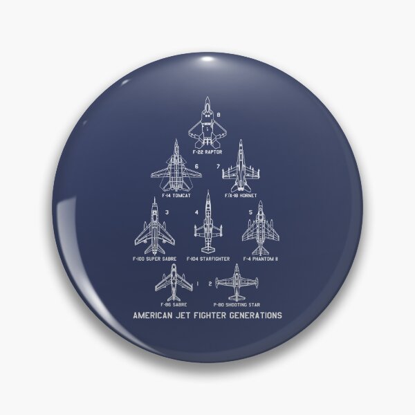 Item preview, American Jet Fighter Plane Generations Diagram designed and sold by MilitaryMart.