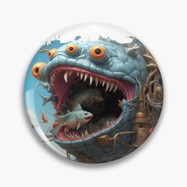 Item preview, A splashwood, anime-like flying-fish as a floater fantasy, tripping crafted wooden wonder water world with sticks and steam pumps designed and sold by markmm9.