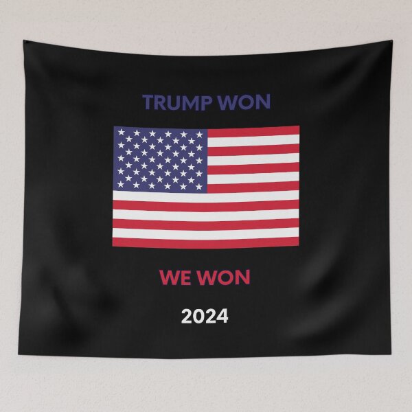 Item preview, Trump Won We Won 2024 Patriotic American Flag  designed and sold by Watercolored-Me.