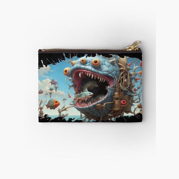Item preview, A splashwood, anime-like flying-fish as a floater fantasy, tripping crafted wooden wonder water world with sticks and steam pumps designed and sold by markmm9.