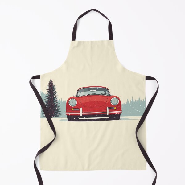 Item preview, Vintage Porsche 356 Christmas Winter Snow illustration designed and sold by blackdogshop.