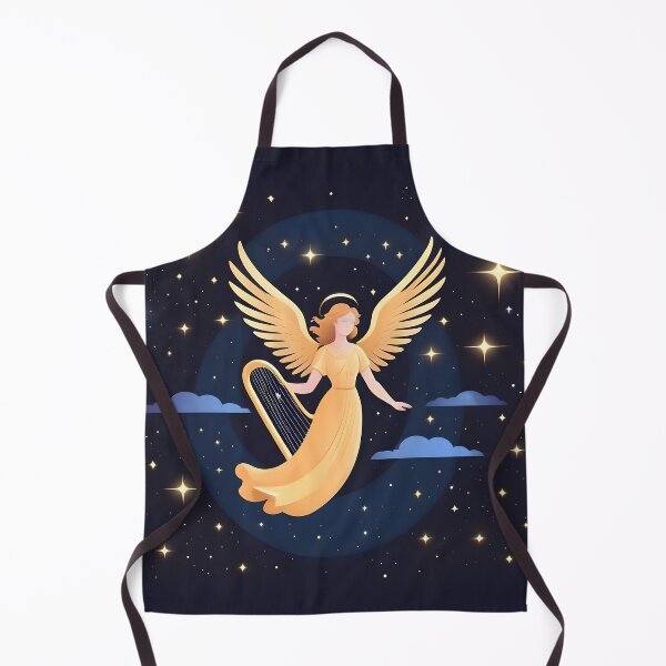 Item preview, Heavenly angel with golden harp designed and sold by Fab-Haven.