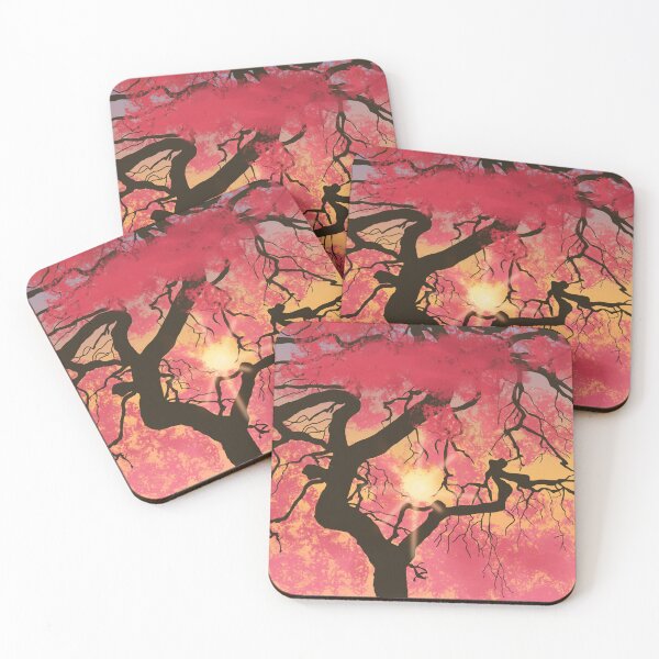 Item preview, Spring Tree Silhouette at Sunset with Wild Flowers  designed and sold by Artistic  Touch.