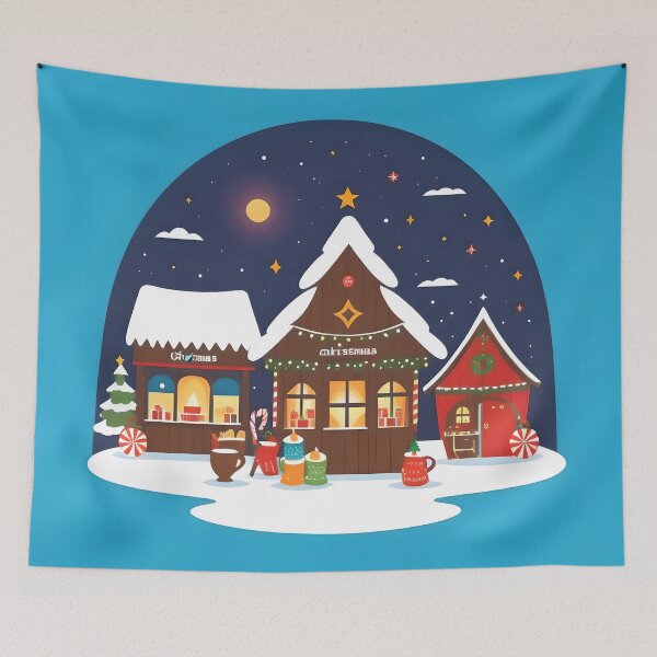 Item preview, Snowy and festive Christmas village designed and sold by Fab-Haven.