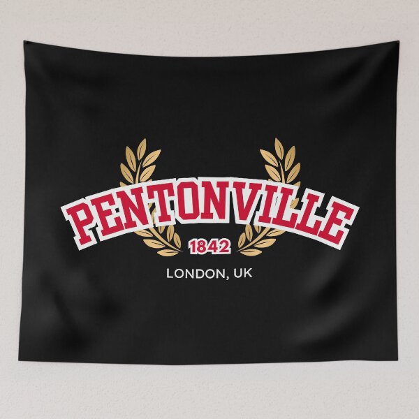 Item preview, Pentonville Prison “Varsity,” Red and White designed and sold by UNK-Fatigues.