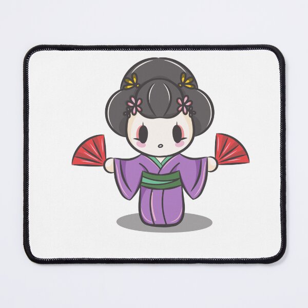 Item preview, Kawaii Dancing Geisha with Fans designed and sold by Lullaby123.
