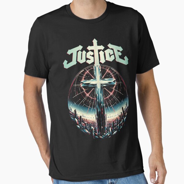 Justice ジャスティス　公式　† クロスTシャツ　L Justice Cross T-Shirt Made in the USA Size S to 5XL | eBay