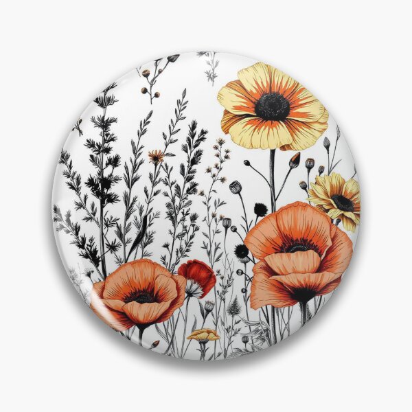 Item preview, "Botanical Bliss: Hand-Drawn Wild Plant & Flower Seamless Pattern" designed and sold by hjian8219.