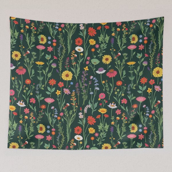 Item preview, "Botanical Bliss: Hand-Drawn Wild Plant & Flower Seamless Pattern" designed and sold by hjian8219.