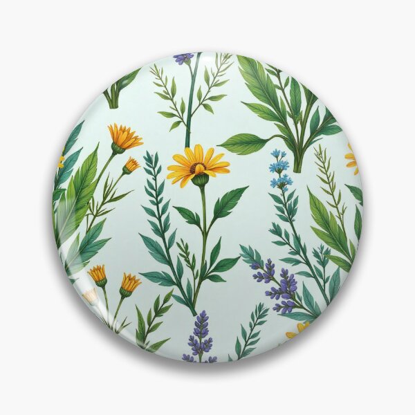 Item preview, "Botanical Bliss: Hand-Drawn Wild Plant & Flower Seamless Pattern" designed and sold by hjian8219.