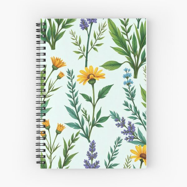 Item preview, "Botanical Bliss: Hand-Drawn Wild Plant & Flower Seamless Pattern" designed and sold by hjian8219.