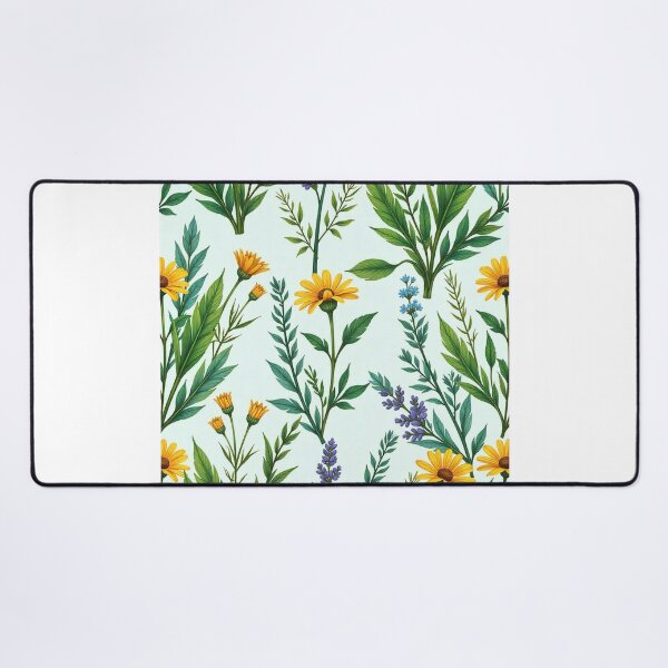 Item preview, "Botanical Bliss: Hand-Drawn Wild Plant & Flower Seamless Pattern" designed and sold by hjian8219.