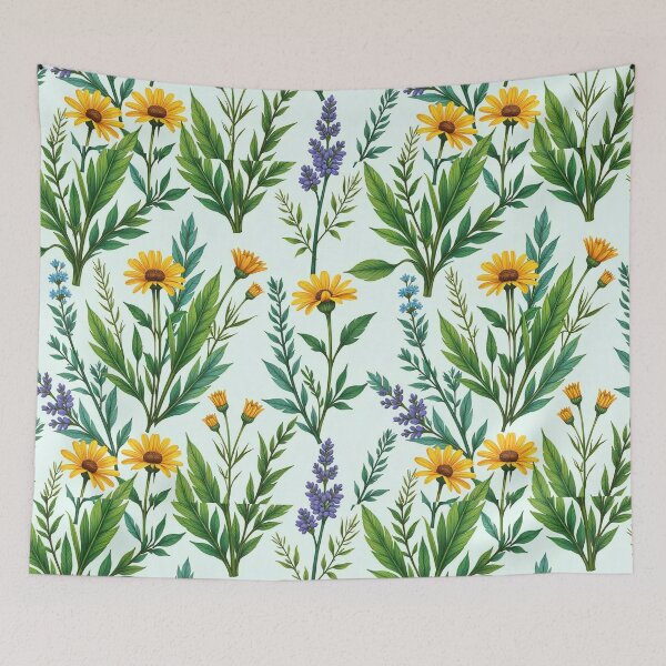 Item preview, "Botanical Bliss: Hand-Drawn Wild Plant & Flower Seamless Pattern" designed and sold by hjian8219.