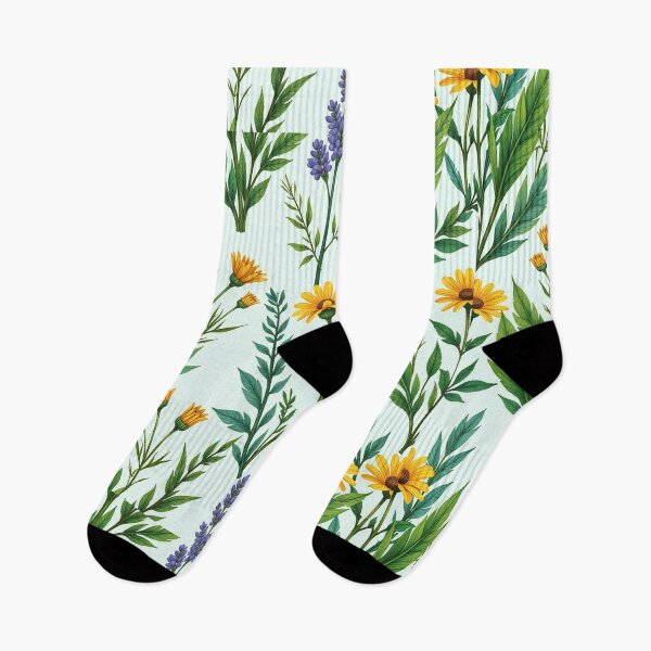 Item preview, "Botanical Bliss: Hand-Drawn Wild Plant & Flower Seamless Pattern" designed and sold by hjian8219.
