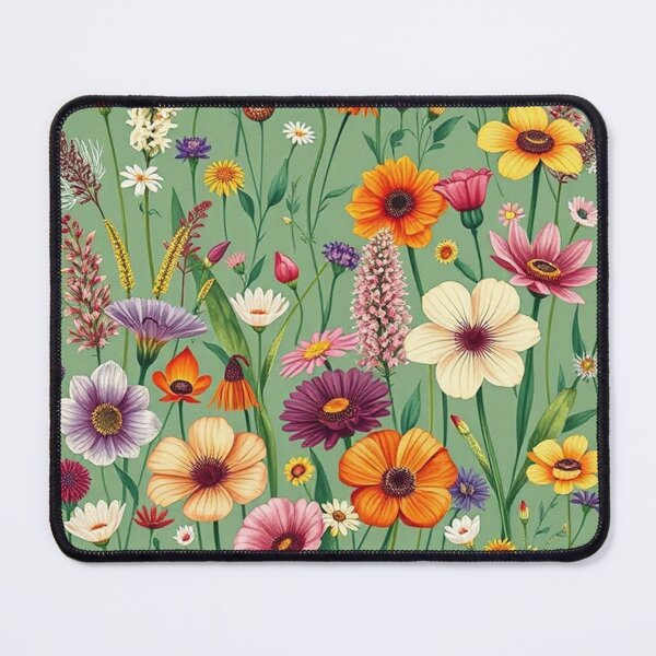 Item preview, "Botanical Bliss: Hand-Drawn Wild Plant & Flower Seamless Pattern" designed and sold by hjian8219.
