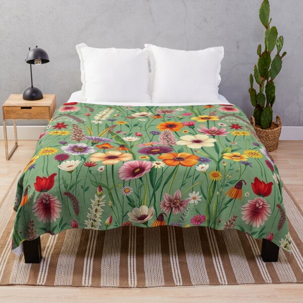Item preview, "Botanical Bliss: Hand-Drawn Wild Plant & Flower Seamless Pattern" designed and sold by hjian8219.