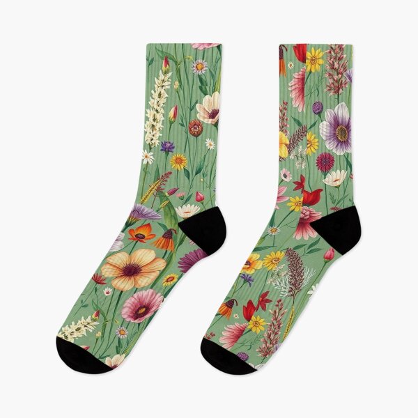 Item preview, "Botanical Bliss: Hand-Drawn Wild Plant & Flower Seamless Pattern" designed and sold by hjian8219.