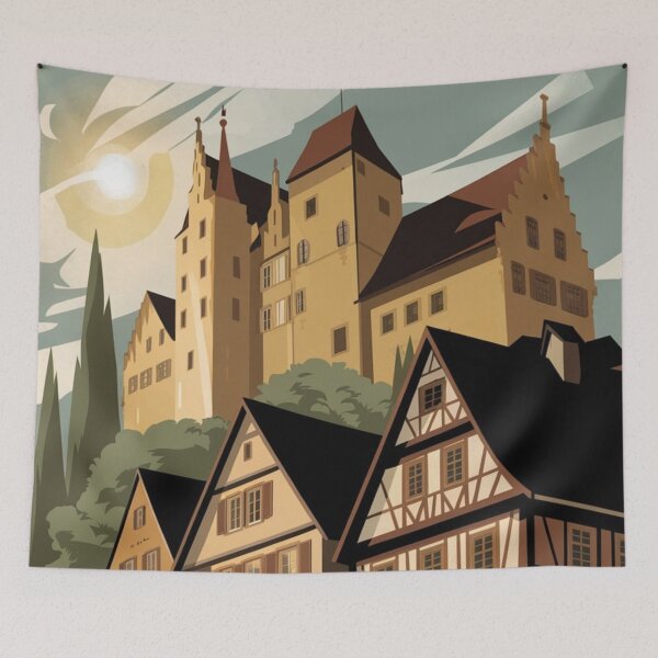 Item preview, Nuremberg Vintage Travel Poster designed and sold by TravelerRat.