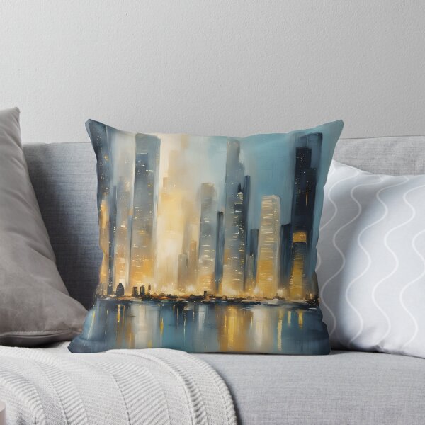 Item preview, Abstract City Glowing At Night designed and sold by Glimmersmith.
