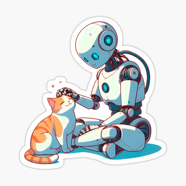 Item preview, Cat + Robot designed and sold by Rudynhu.