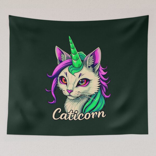 Item preview, The Fantasy Caticorn Cute Cat Unicorn designed and sold by TheArtOfPat.