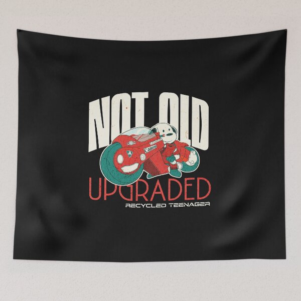 Item preview, Not Old, Upgraded Recycled Teenager - Funny Retro Biker Design designed and sold by JacontaII.