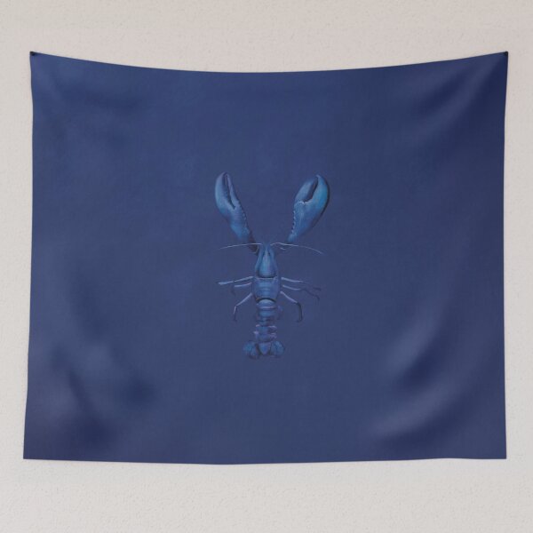 Item preview, Blue lobster in a deep blue sea designed and sold by frabbita.