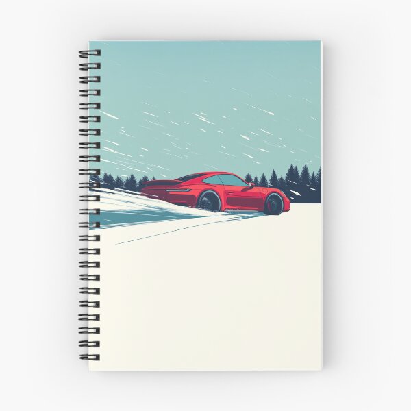 Item preview, Porsche 911 992 Dashing Through The Snow illustration designed and sold by blackdogshop.