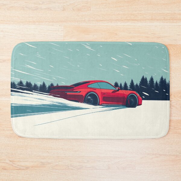 Item preview, Ilustración del Porsche 911 992 corriendo por la nieve designed and sold by blackdogshop.