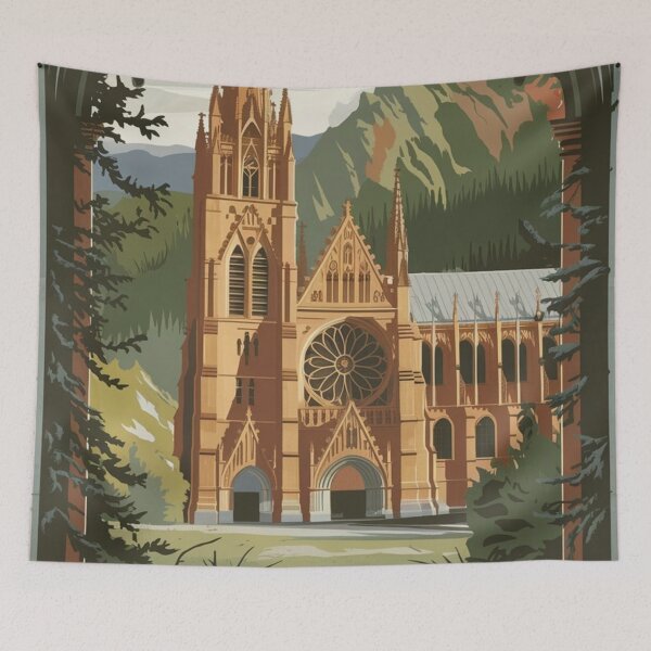 Item preview, Freiburg Vintage Travel Poster designed and sold by TravelerRat.