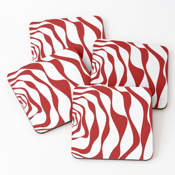 Item preview, Ebb and Flow 4 in Red and White designed and sold by LAEC-Shop.