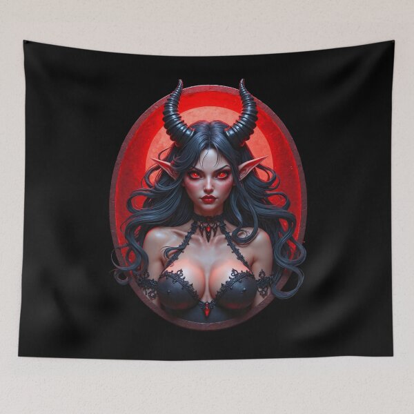 Item preview, Queen Of Darkness Pretty Demon Woman designed and sold by TheArtOfPat.