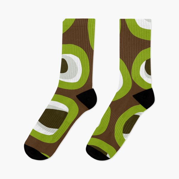 Item preview, Mid Century Modern Geometric Pattern in Brown and Green designed and sold by Deutschic.
