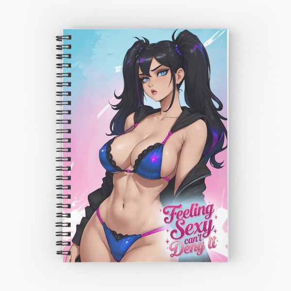 Item preview, Feeling Sexy – Retro-Inspired Comic-Style Female Character in Shiny Bikini and Hooded Jacket with Bold Typography designed and sold by marvinismyname.