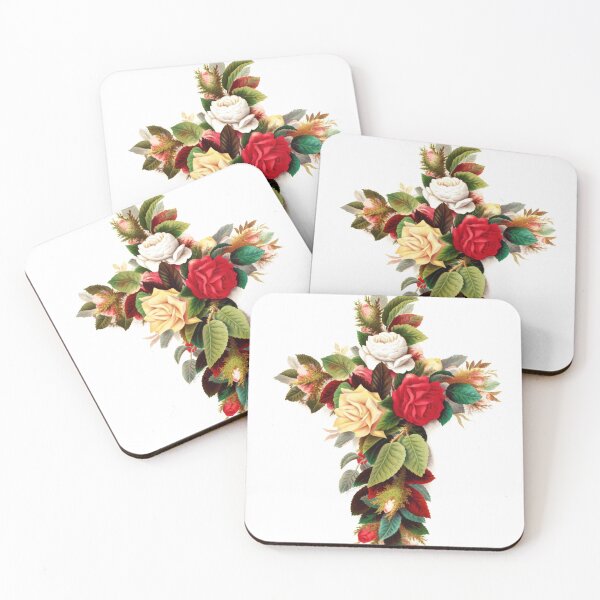 Item preview, Cross of roses (1861–1897), vintage flower illustration by Olive E. Whitney designed and sold by My Artprintz.