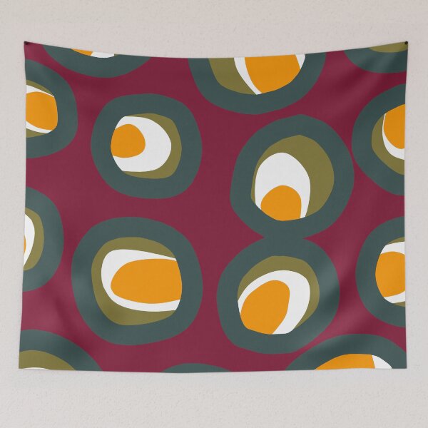 Item preview, Cozy Mid-Century Modern Circles Pattern designed and sold by Deutschic.
