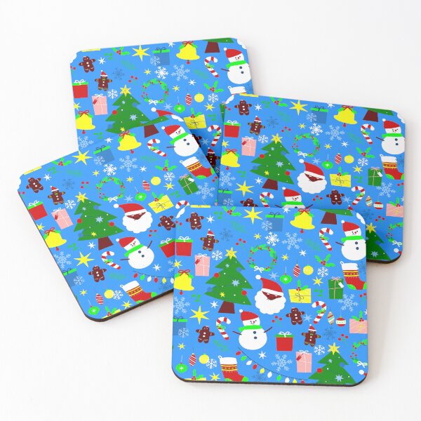 Item preview, blue christmas tree black santa designed and sold by Gossip Rag.