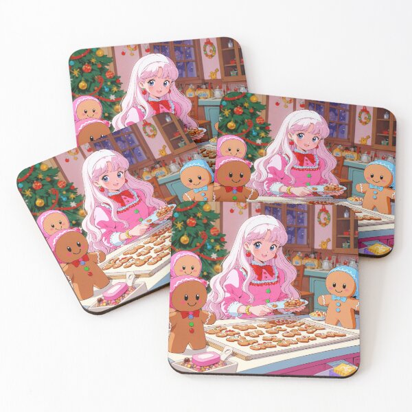 Item preview, ANIME GIRLY COQUETTE HOLIDAY BAKING GINGERBREAD designed and sold by Arts4U.