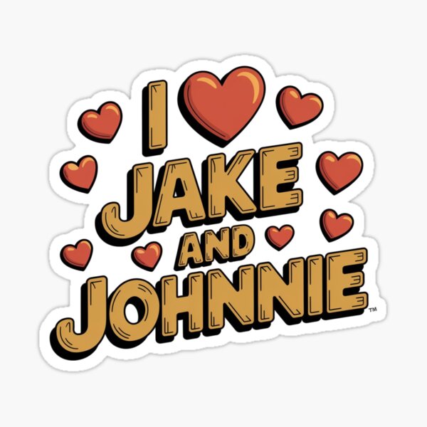 Item preview, I HEART JAKE AND JOHNNIE STICKER designed and sold by VintageStyle ..