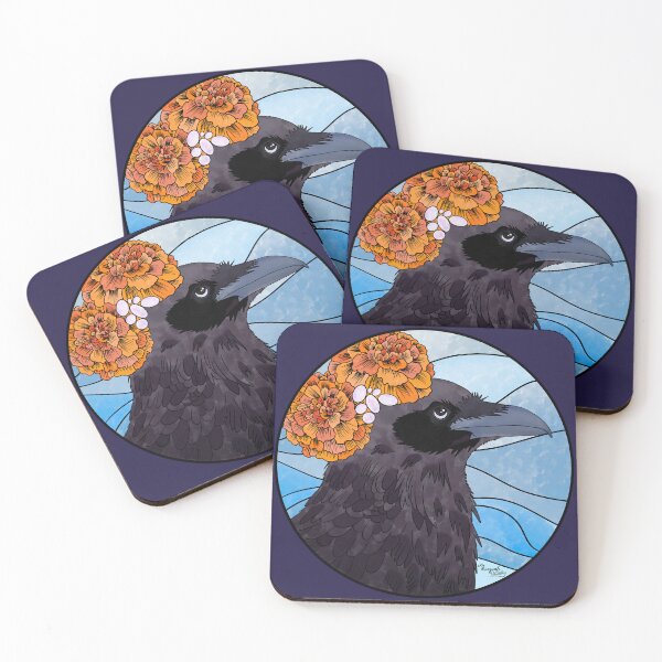 Item preview, Raven with Marigold & Opals (October) designed and sold by Marguerite Artistry.