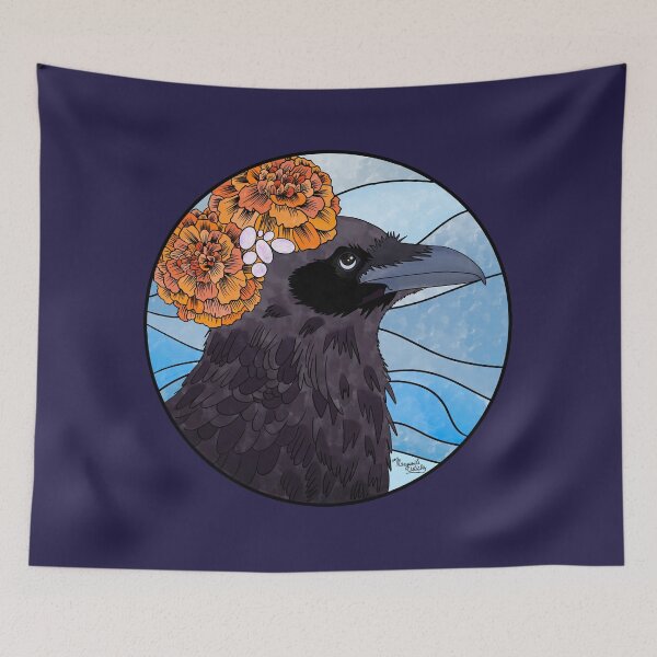 Item preview, Raven with Marigold & Opals (October) designed and sold by Marguerite Artistry.