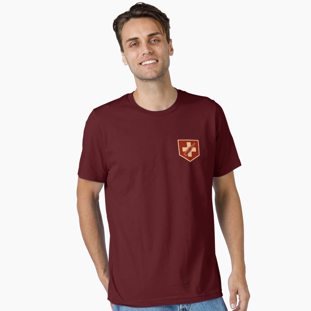 Vista previa del artículo con la obra «Camiseta esencial», diseñado y vendido por BubblePopRed.