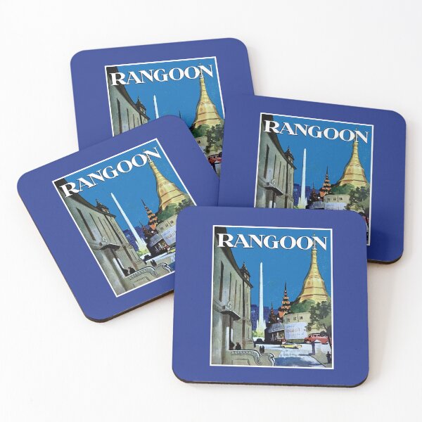 Item preview, Rangoon Myanmar Vintage Travel and Tourism Advertising Print designed and sold by posterbobs.