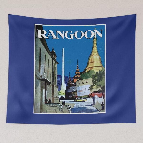 Item preview, Rangoon Myanmar Vintage Travel and Tourism Advertising Print designed and sold by posterbobs.