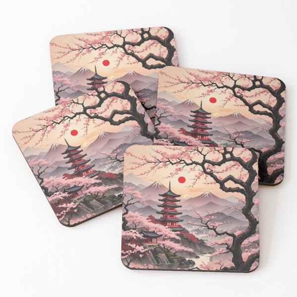Item preview, serene japanese landscape designed and sold by melissabeta.