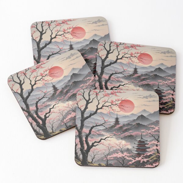 Item preview, serene japanese landscape designed and sold by melissabeta.