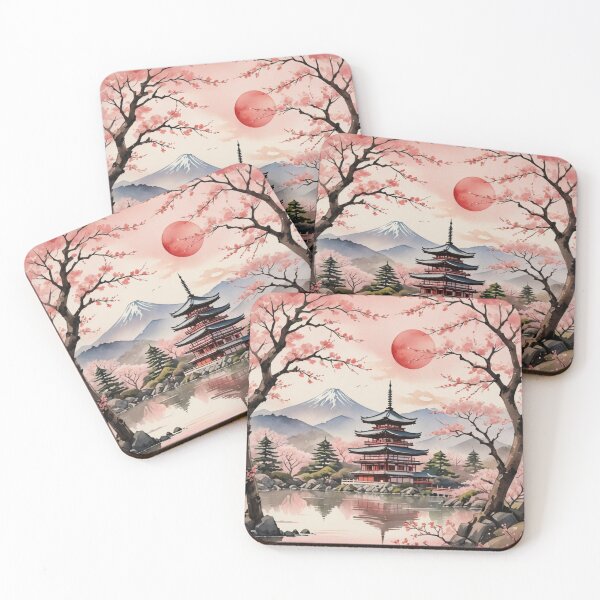 Item preview, serene japanese landscape designed and sold by melissabeta.